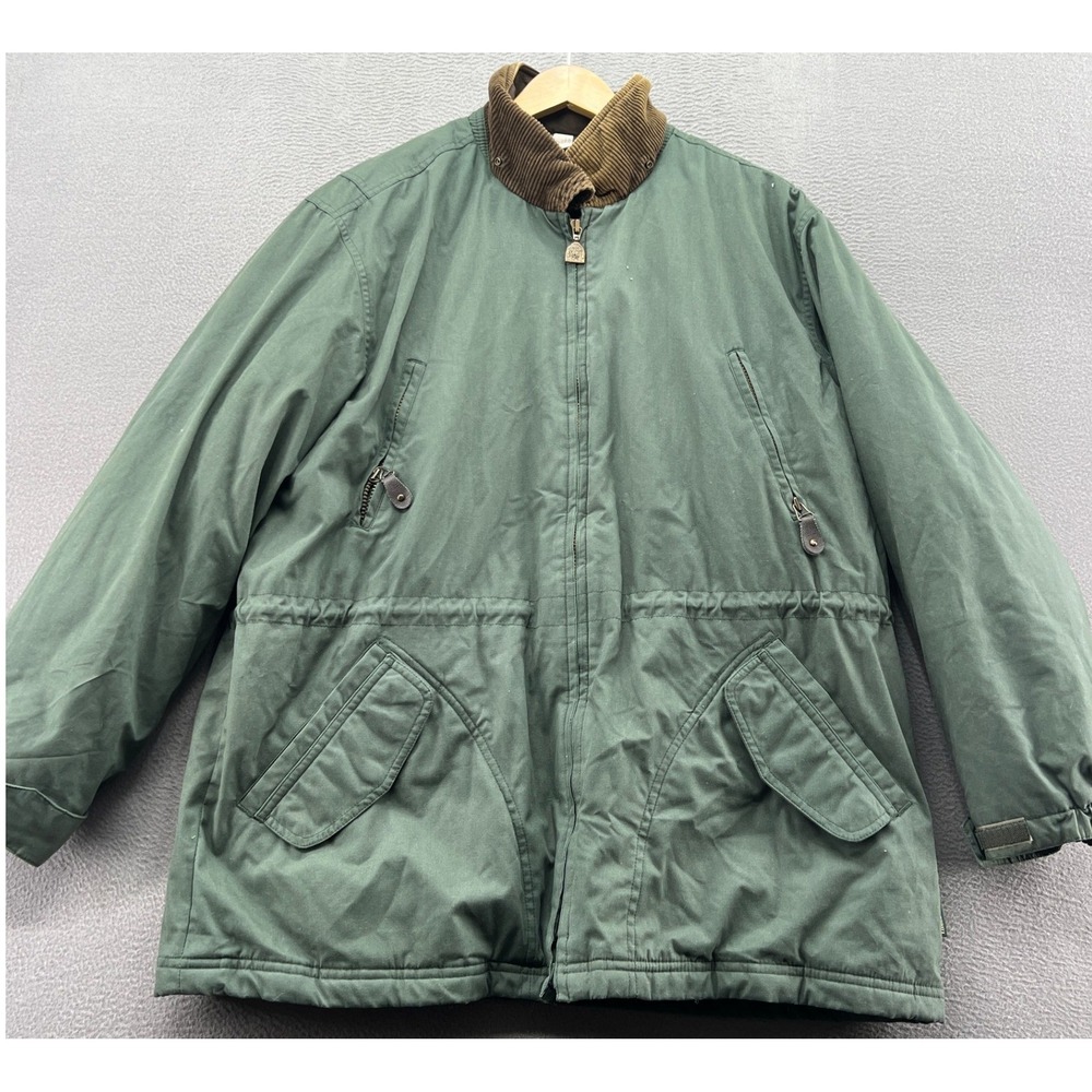 Pacific Trail Jacket Mens XL Green Corduroy Collar Fleece Lined Field Chore Coat